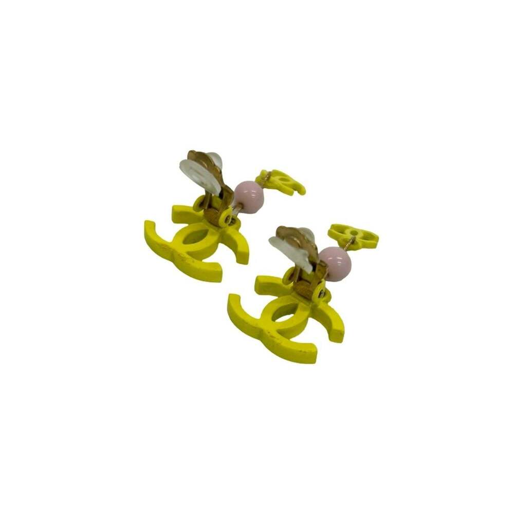 CHANEL Pink Logo Earrings - Picture 5 of 6